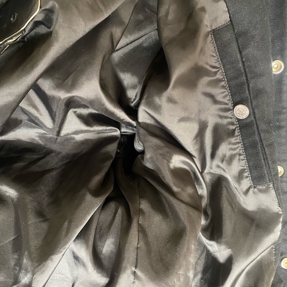 Mens True Religion Jacket Wit Hood Black & Silver Size Large - Picture 8 of 9